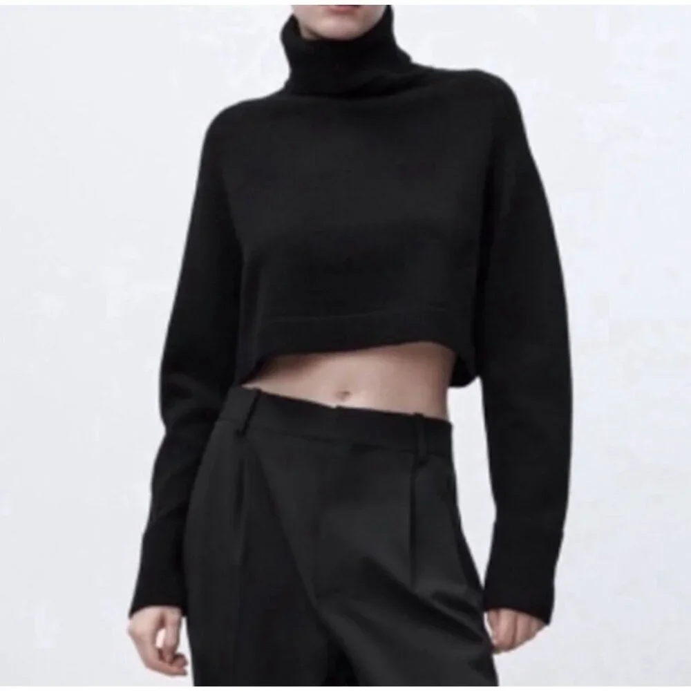 Zara cropped black